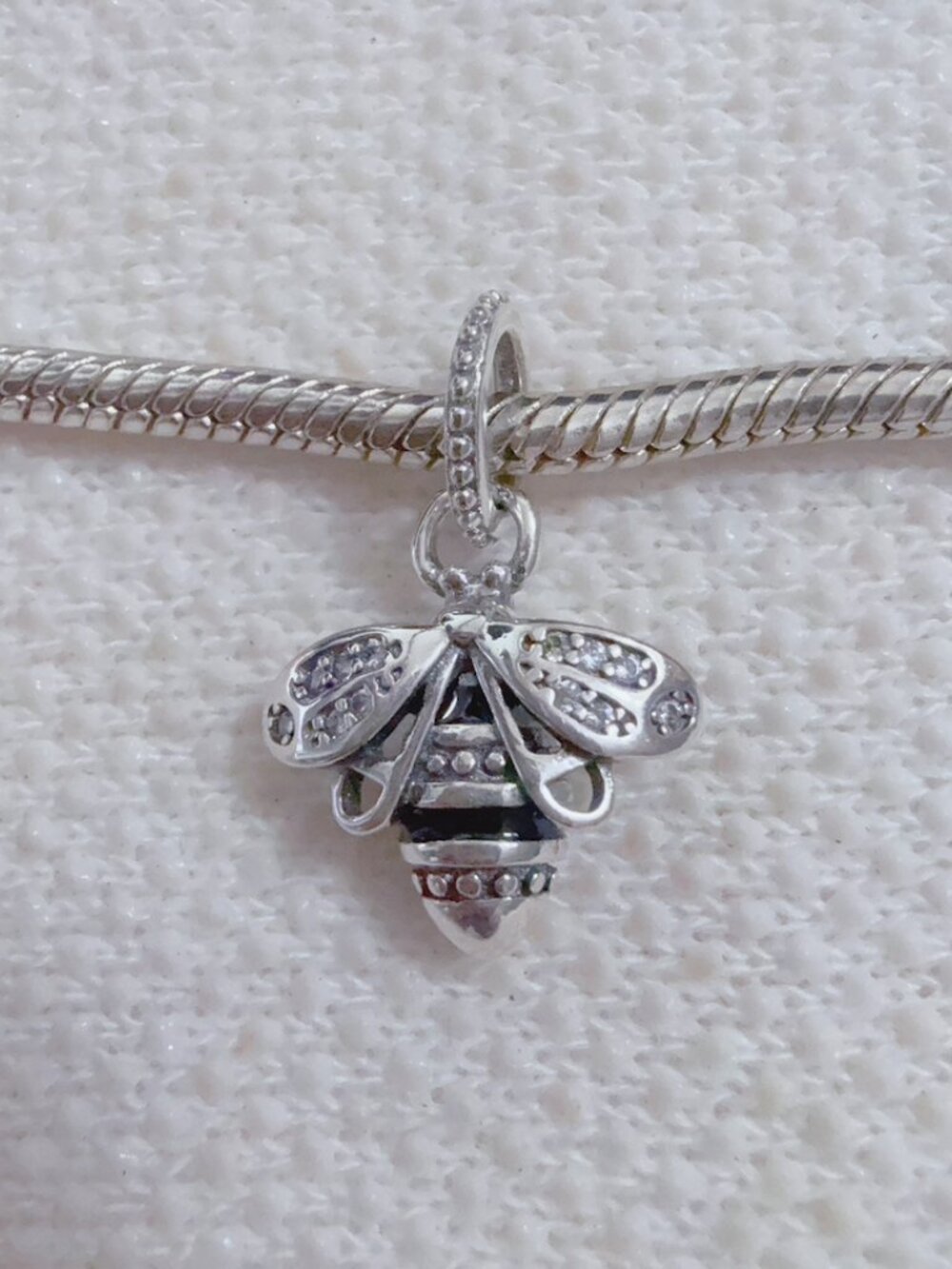 Sparkling Queen Bee Pendant Charm Silver Charm For Pandora Bracelet Necklace
